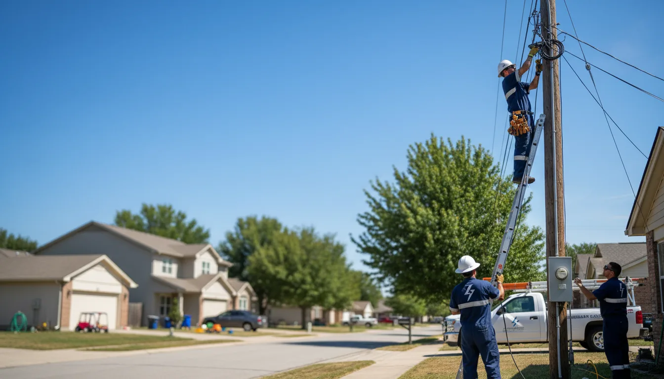 Residential electrician providing installation services in Cade, LA